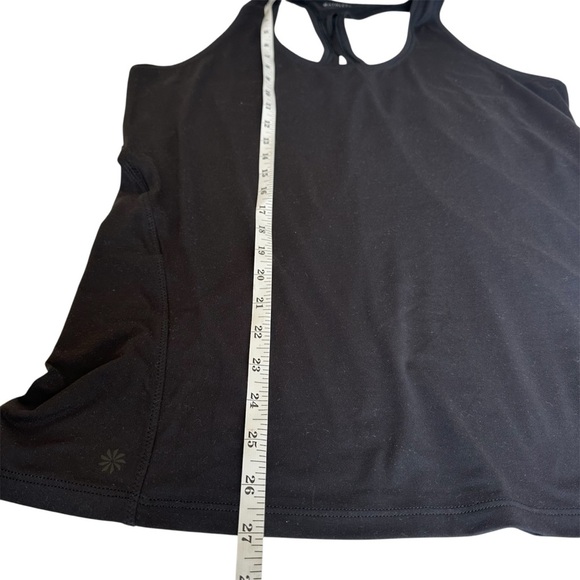 Athleta Open Back Racerback Tank Top Black Size XL Active Activewear Gym Workout - Picture 4 of 7